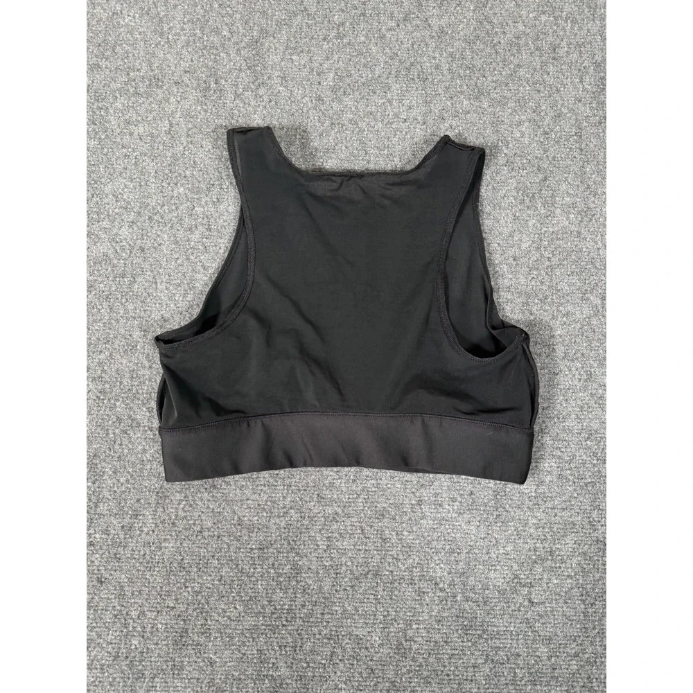Alo Yoga Mesh High Neck Sports Bra Womens Size Small Black Racerback‎ Crop Top